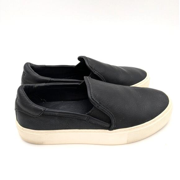 UGG Australia Jass Women's Leather Slip-On Sneakers Black/White Size US8 EU39 - Picture 4 of 12